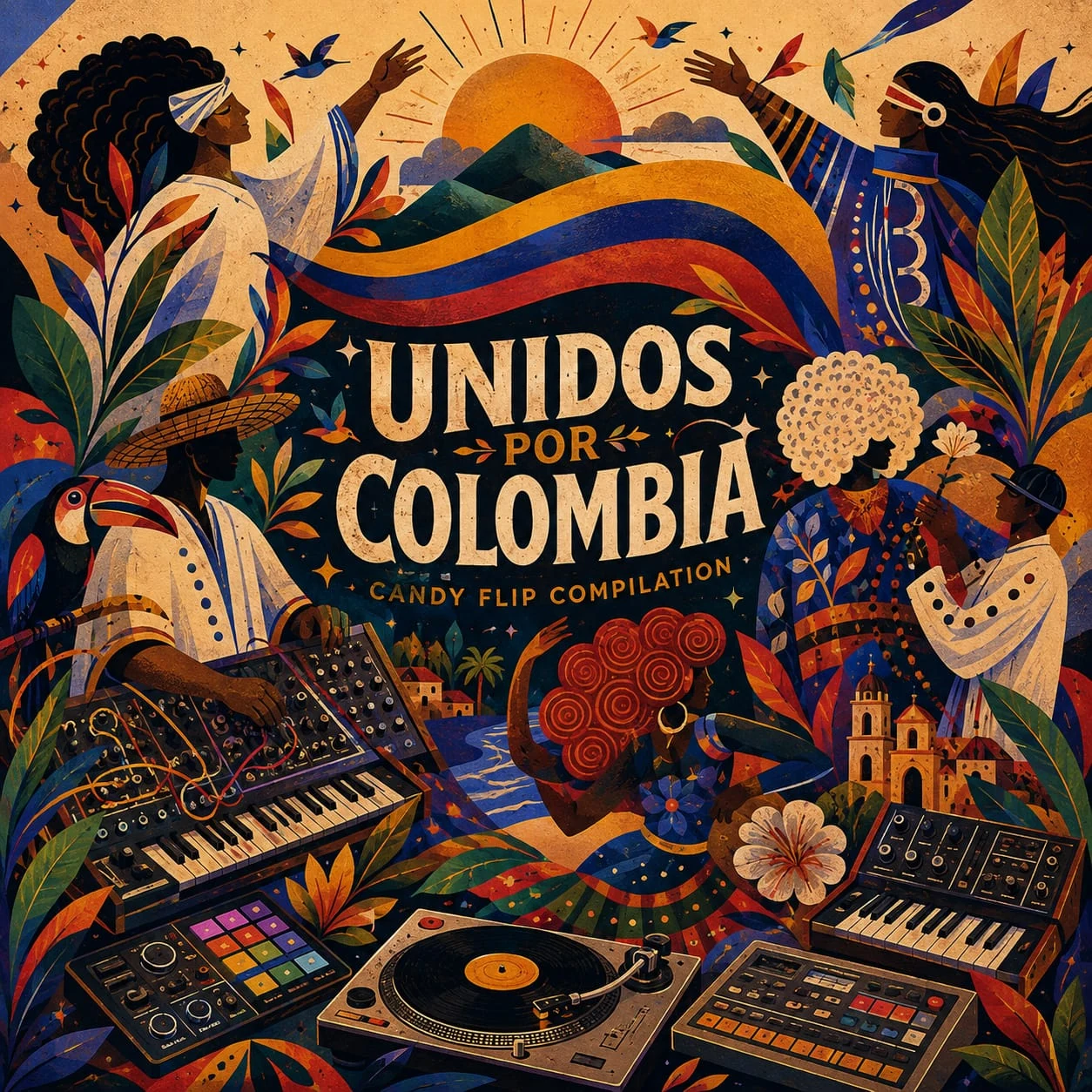Unidos por Colombia, compilation artwork